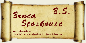 Brnča Stošković vizit kartica